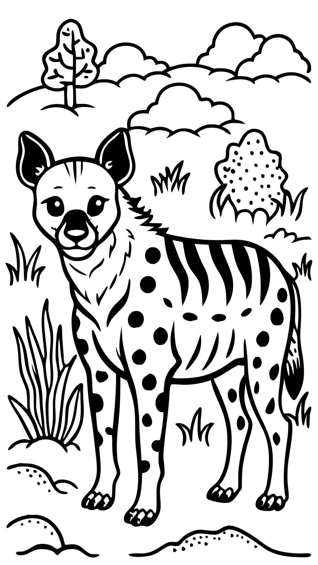 coloring pages hyena